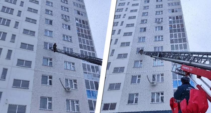 Спасатели сняли ребенка с подоконника шестого этажа в Уфе