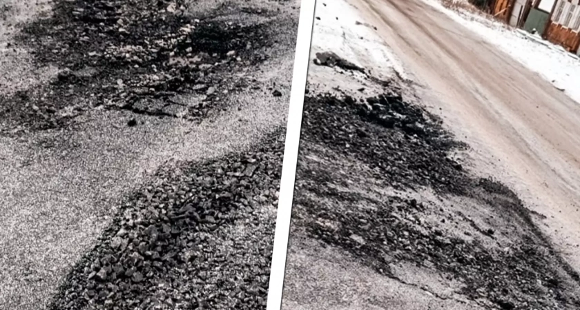 В Благовещенске новый асфальт разрушился за сутки после укладки