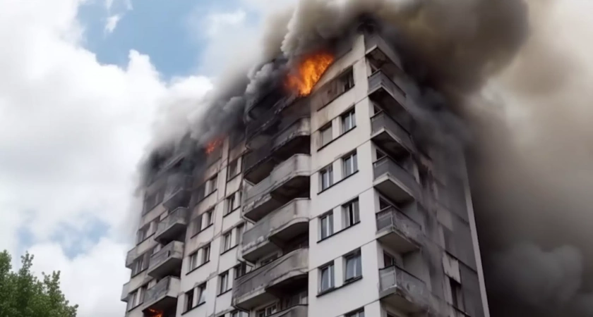 В Белебее из горящей пятиэтажки эвакуировали более 50 человек