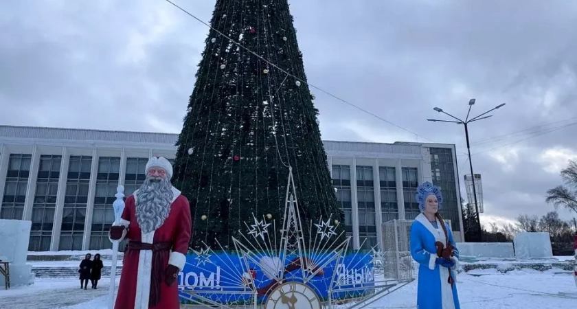 В Уфе начали работать новогодние фотозоны