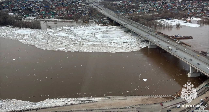 Уровень воды в реке Белая в Уфе снижается