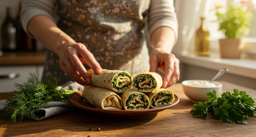 Легко, быстро и удивительно вкусно: используем лаваш для аппетитных рулетиков — разлетаются моментально