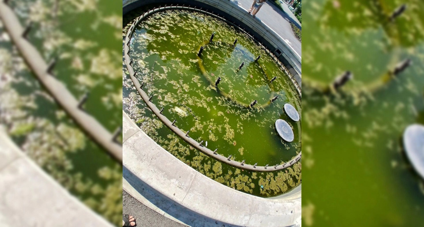 В Стерлитамаке фонтан превратился в болото из-за вандалов