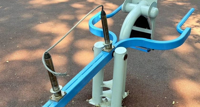 В Уфе вандалы сломали оборудование спортплощадки для людей с инвалидностью