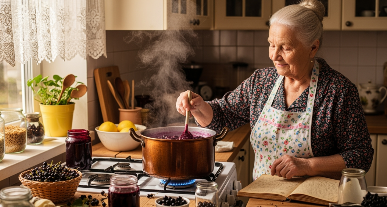 Проверила - вкуснее нет: варенье из черной смородины по старинному рецепту. Перетертая смородина - не то, пятиминутка - тоже не то