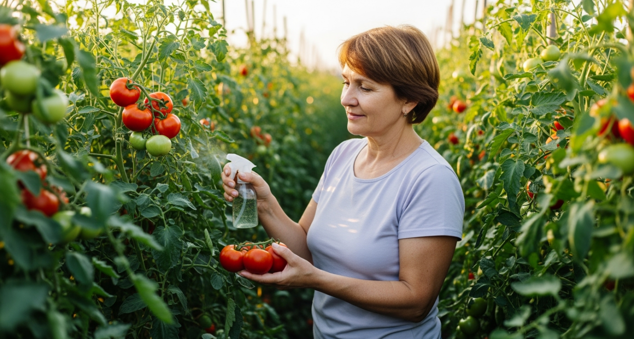 Пшикнула аптечной настойкой на листья — фитофтора даже не подошла к помидорам до последнего