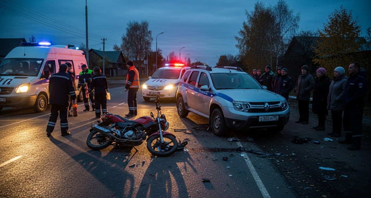 16-летний водитель мопеда и его пассажир попали в больницу после столкновения с Renault в Башкирии
