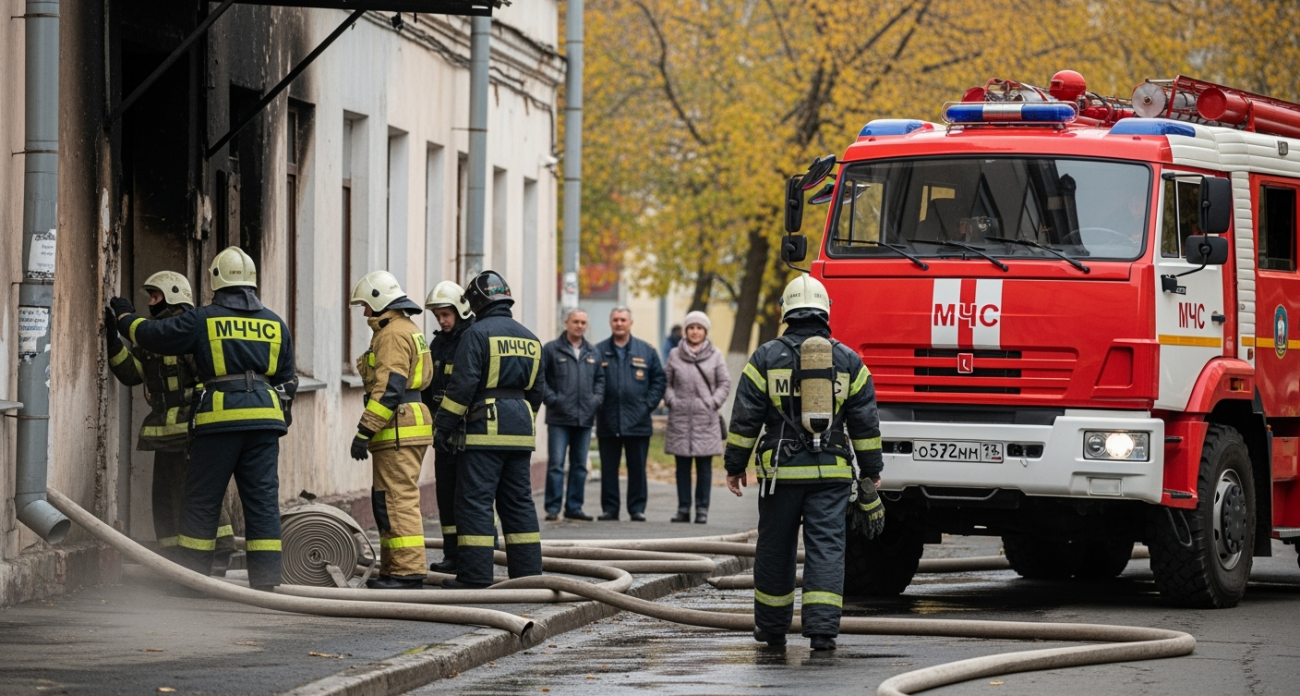 Пожар уничтожил 20 квадратных метров неэксплуатируемого здания на Ульяновых в Уфе