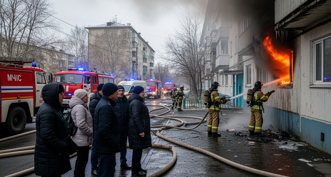 Вторая жертва пожара в Башкирии: мужчина скончался в больнице после эвакуации 15 человек