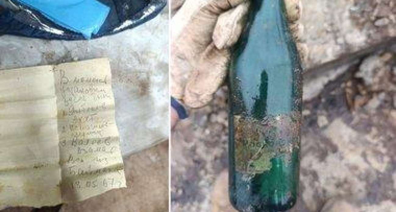 Трое строителей из Баймака спрятали послание в бутылке «Московской особой» под Салаватом Юлаевым