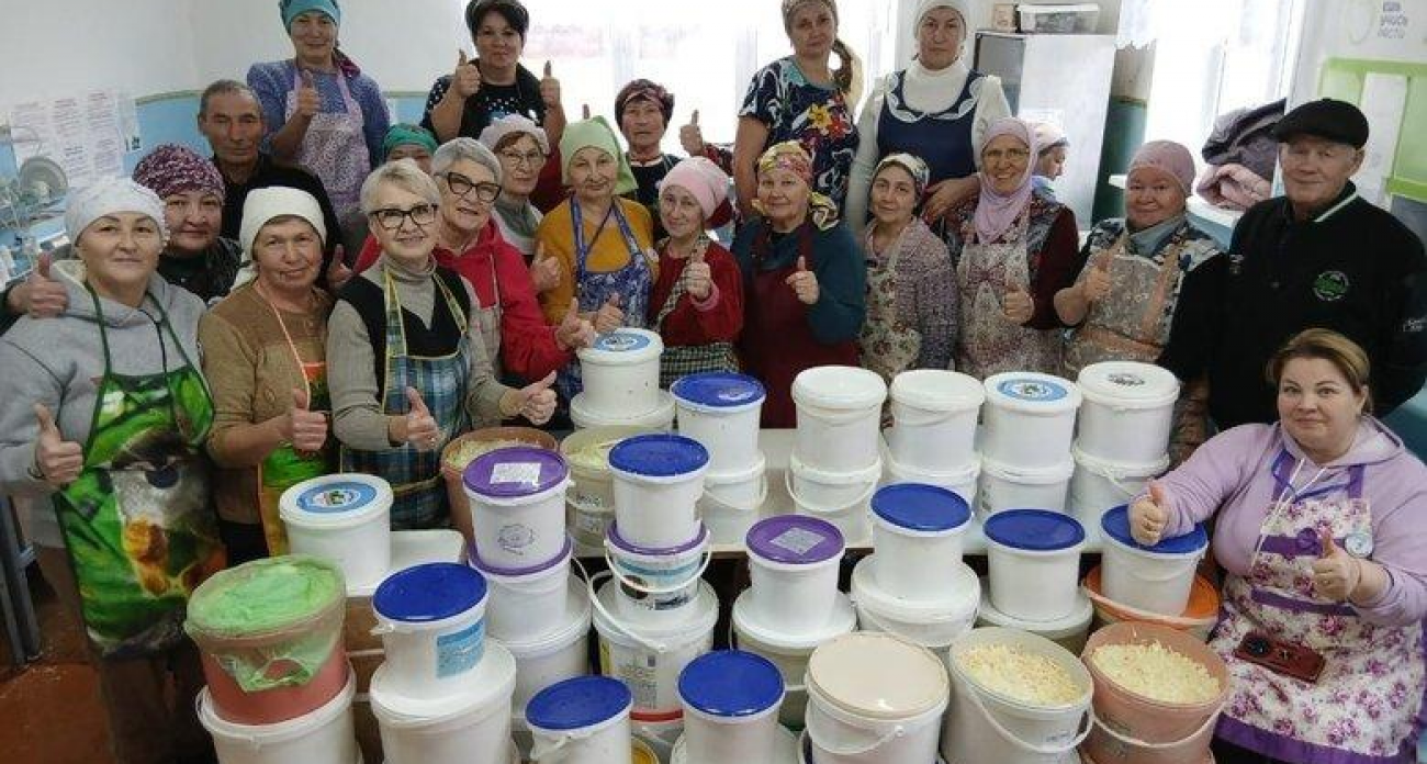 700 кг квашеной капусты для фронта: четыре села Башкирии объединились ради бойцов СВО