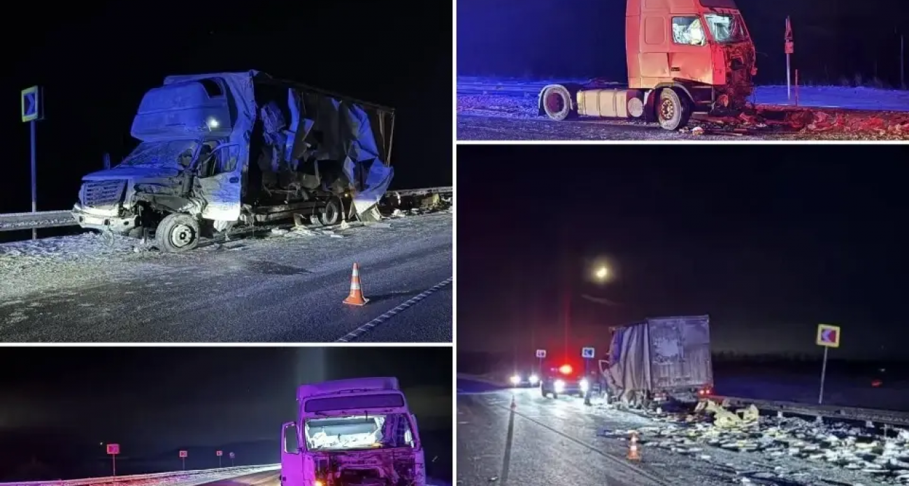 На трассе М-5 в Башкирии водитель Volvo погиб при столкновении с ГАЗом
