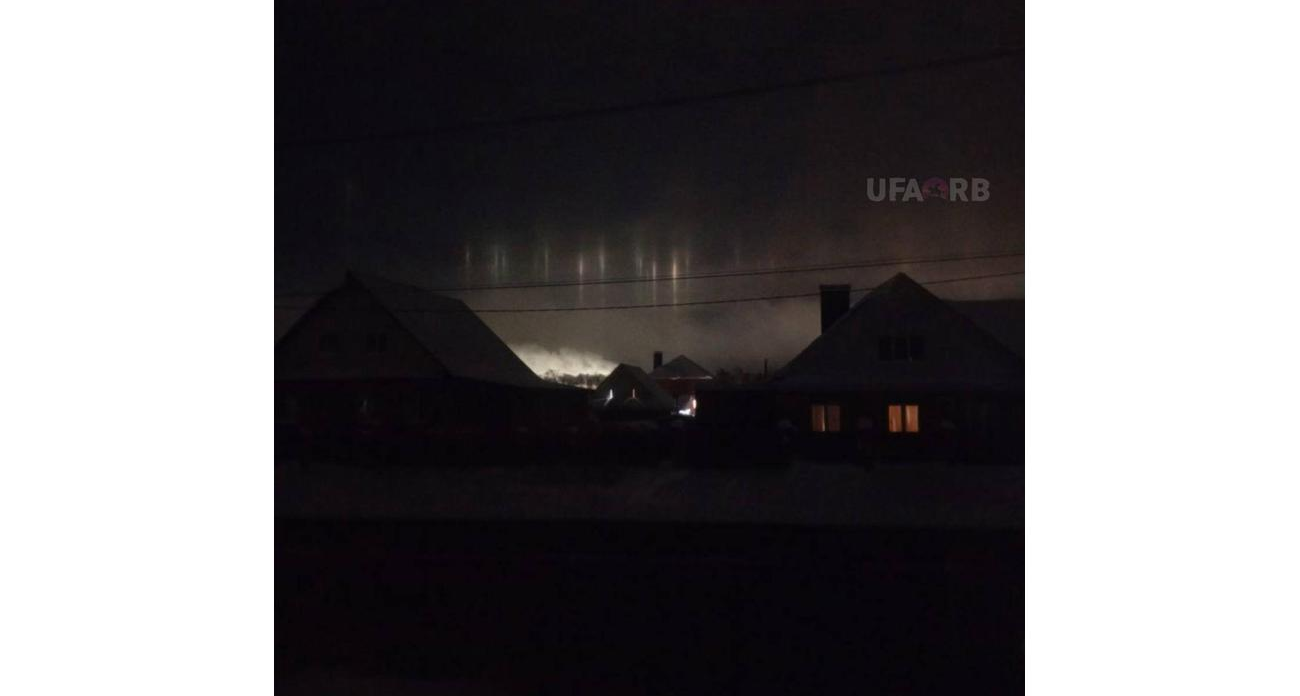 Световые столбы озарили небо Башкирии: что произошло на самом деле