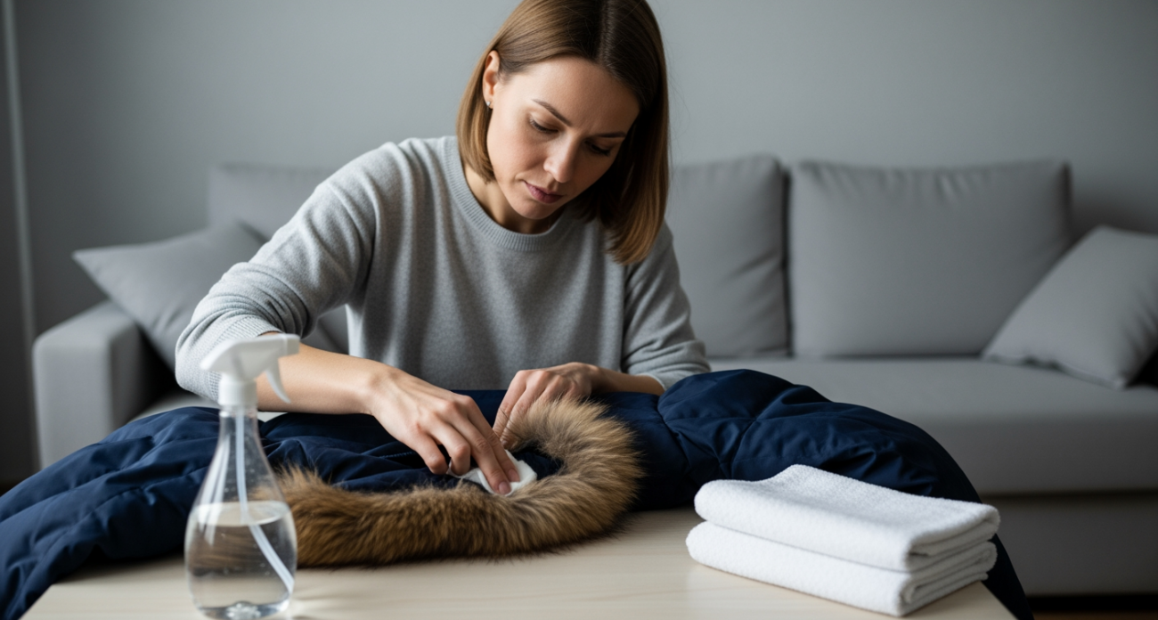 Грязный воротник пуховика спасен: испытал 3 доступных способа и выбрал самый эффективный