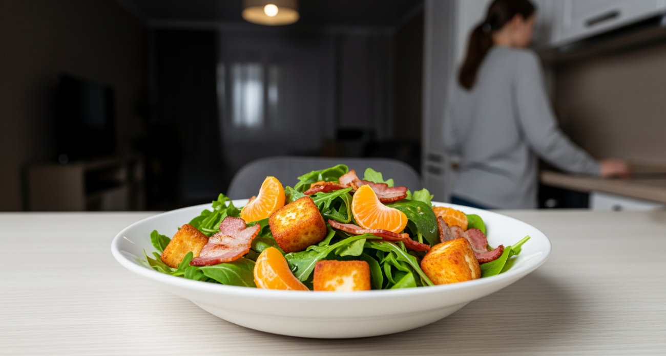 Салат с мандаринами и адыгейским сыром - простой рецепт для праздничного стола