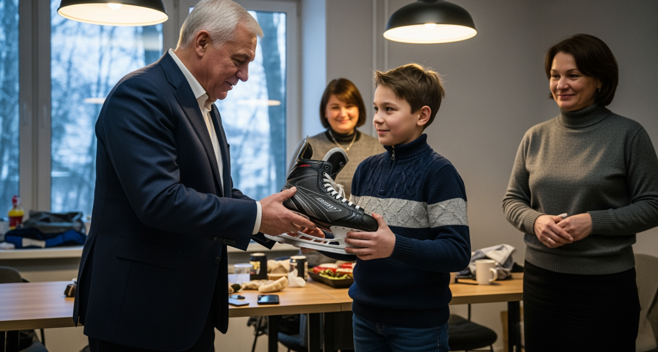 Глава Башкирии подарил коньки сыну погибшего на СВО бойца
