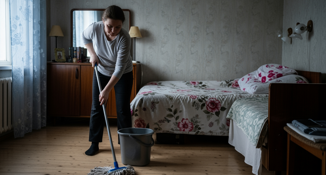 Один секрет уборщиков: добавьте в воду это вещество, и полы будут чистыми 2 недели подряд