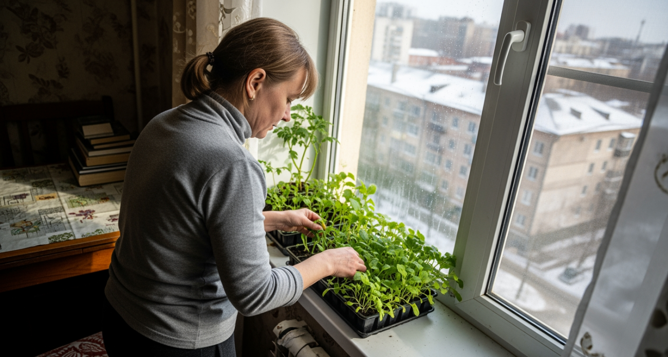 Выращиваю сильную рассаду перцев даже в холода: секрет с обычной губкой помогает семенам активно развиваться