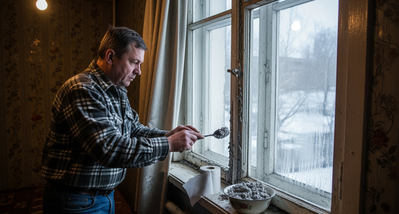 Простая хитрость с рулоном бумаги избавила от ледяных сквозняков и превратила холодные окна в уютное место