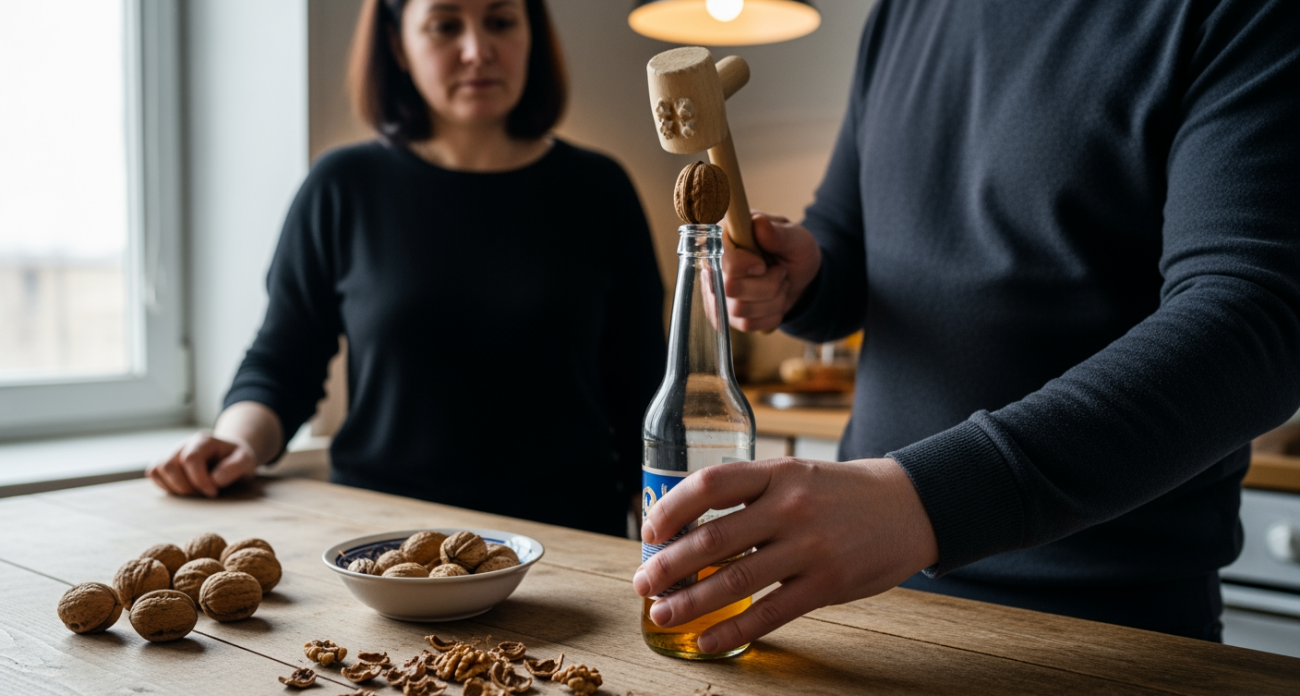 Забудьте о молотке и мучениях с орехами - простой трюк с обычной бутылкой сохранит ядра целыми и нервы спокойными