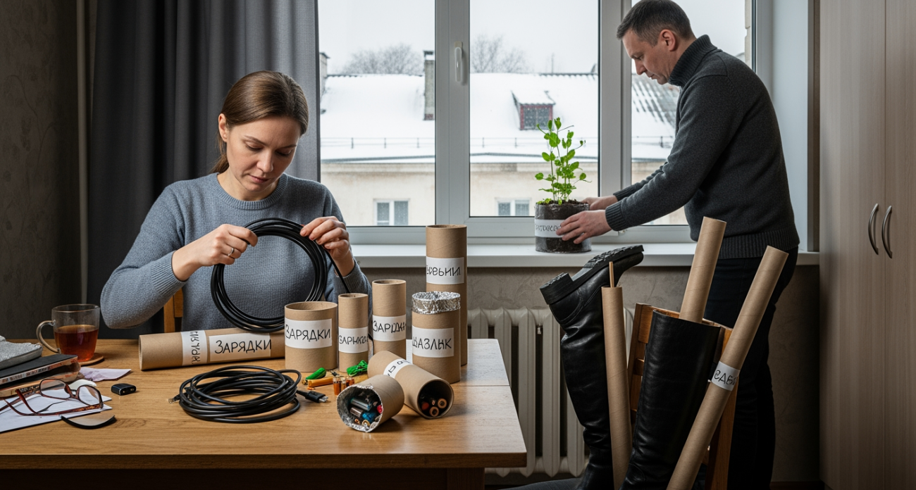 Картонные втулки из-под бытовых рулонов превращаю в полезные вещи для дома вместо мусорного ведра