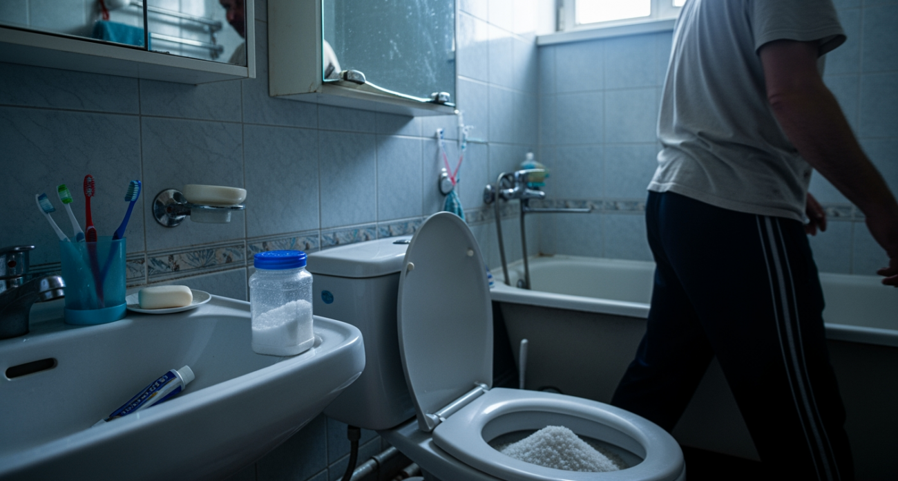 Бросила горсть соды в унитаз на ночь и теперь каждый гость просит поделиться секретом домработницы