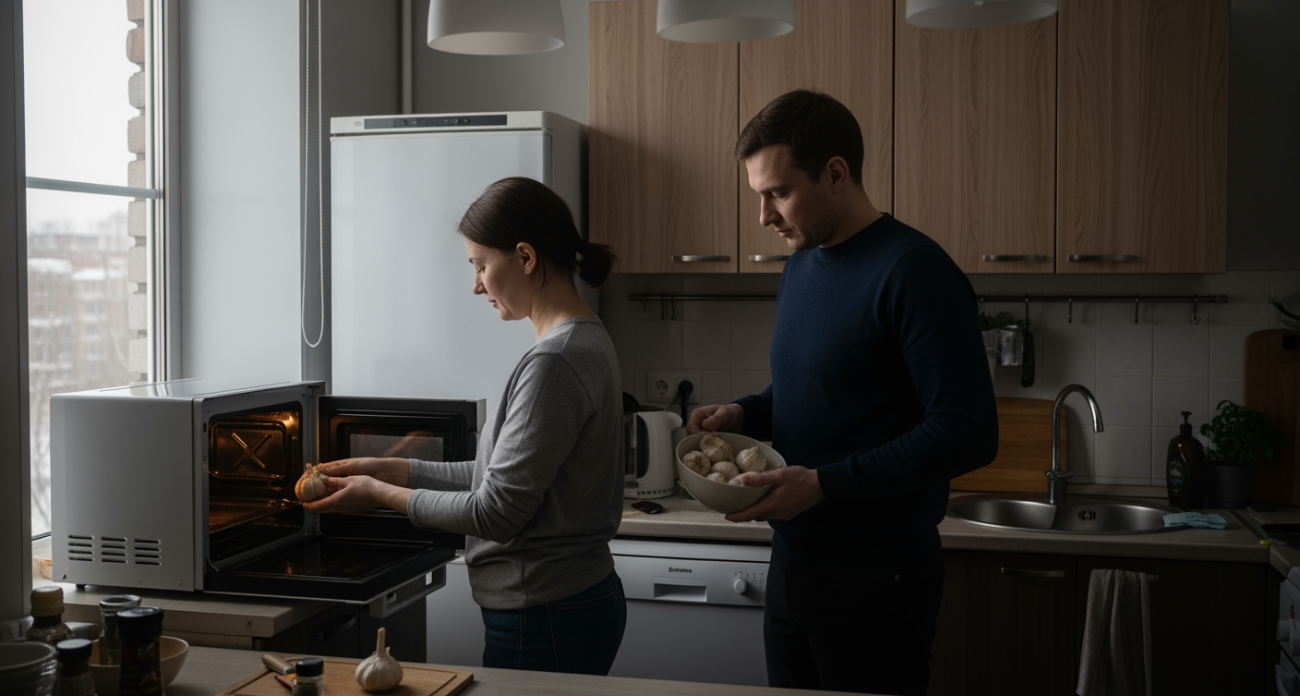 Секретный трюк с микроволновкой для чистки чеснока за считанные секунды — шеф-повара назвали его спасением для ленивых хозяек