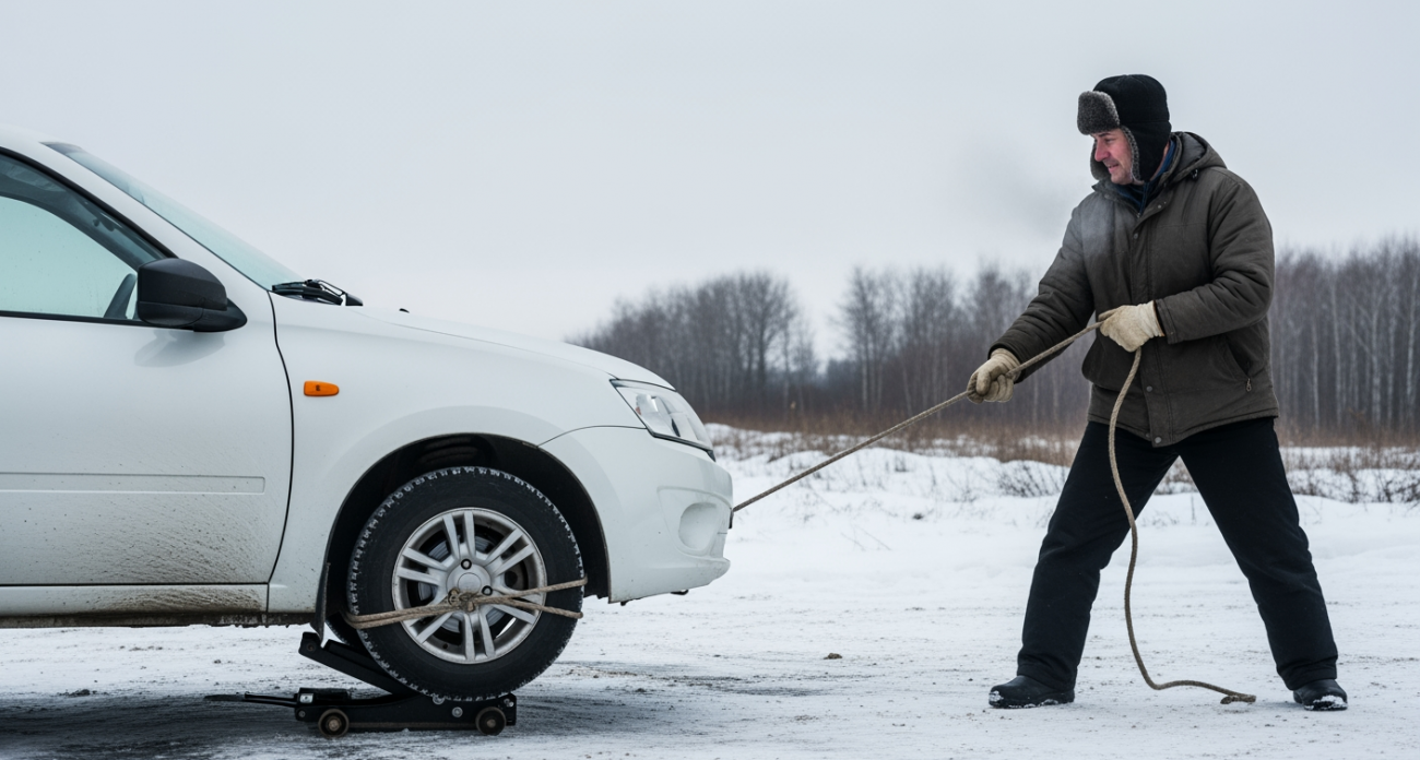 Армейская хитрость завести машину без аккумулятора когда помощи ждать неоткуда и вокруг только лес да поле