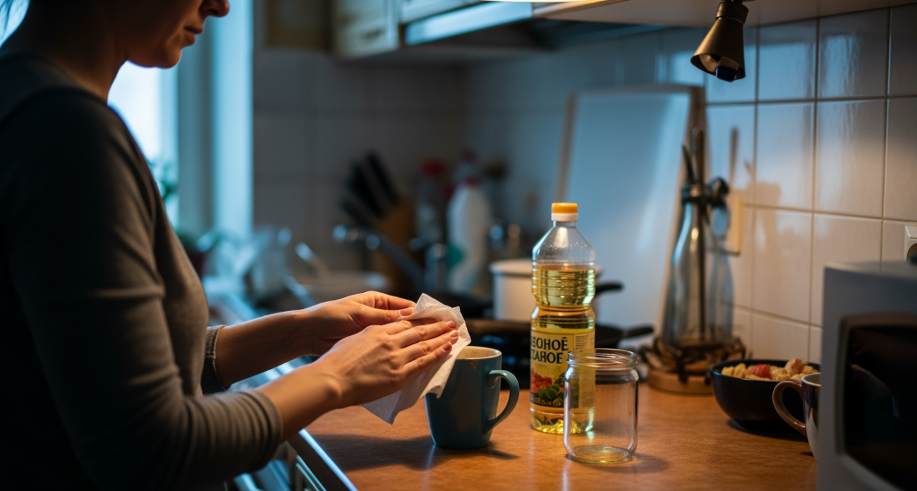 Домашний лайфхак для тех, кто устал соскребать следы от наклеек с любимых чашек и бокалов