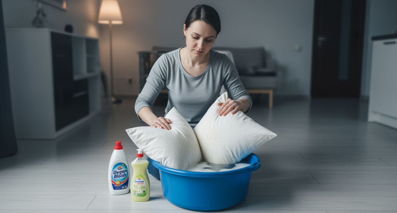 Желтые пятна и запах с подушек исчезают за ночь благодаря копеечному средству из аптеки