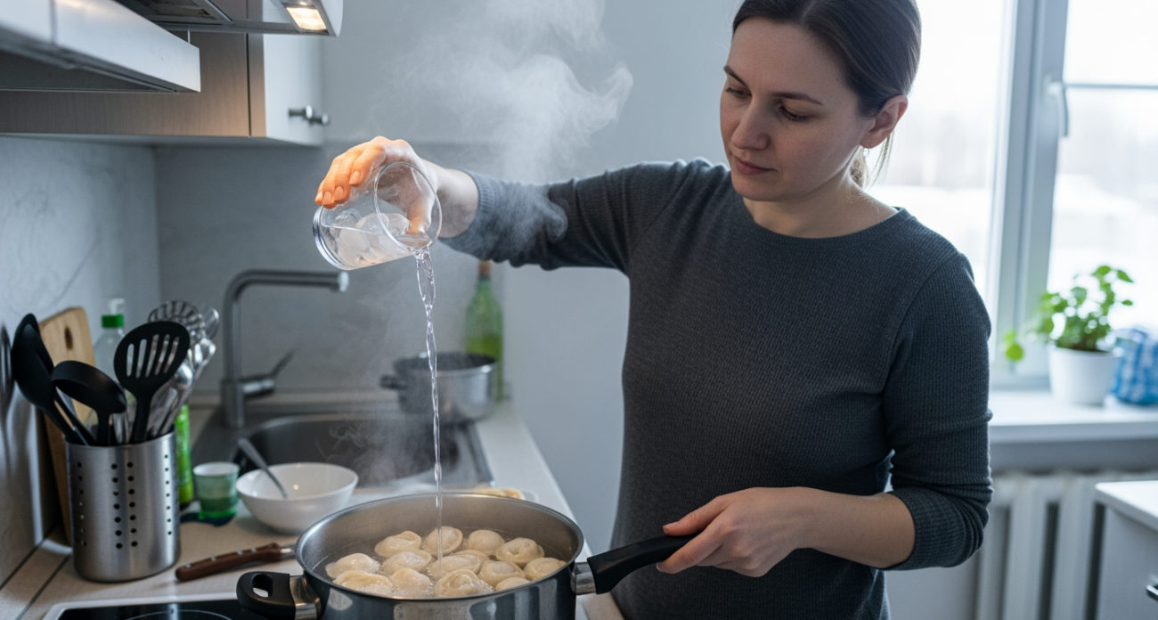 Один стакан холодной воды превращает обычные пельмени в блюдо из дорогого ресторана