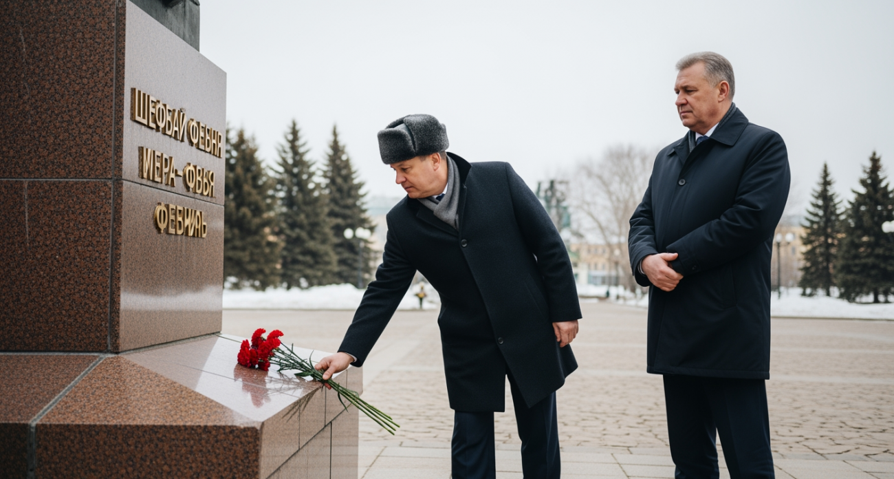 Губернатор Челябинской области возложил цветы к памятнику башкирскому поэту