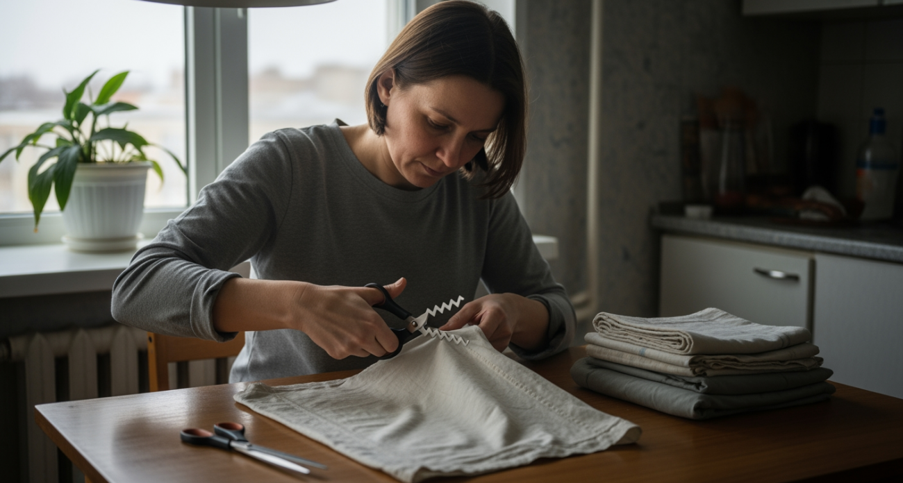 Старое постельное белье превращается в полезные вещи для дома за 10 минут без шитья