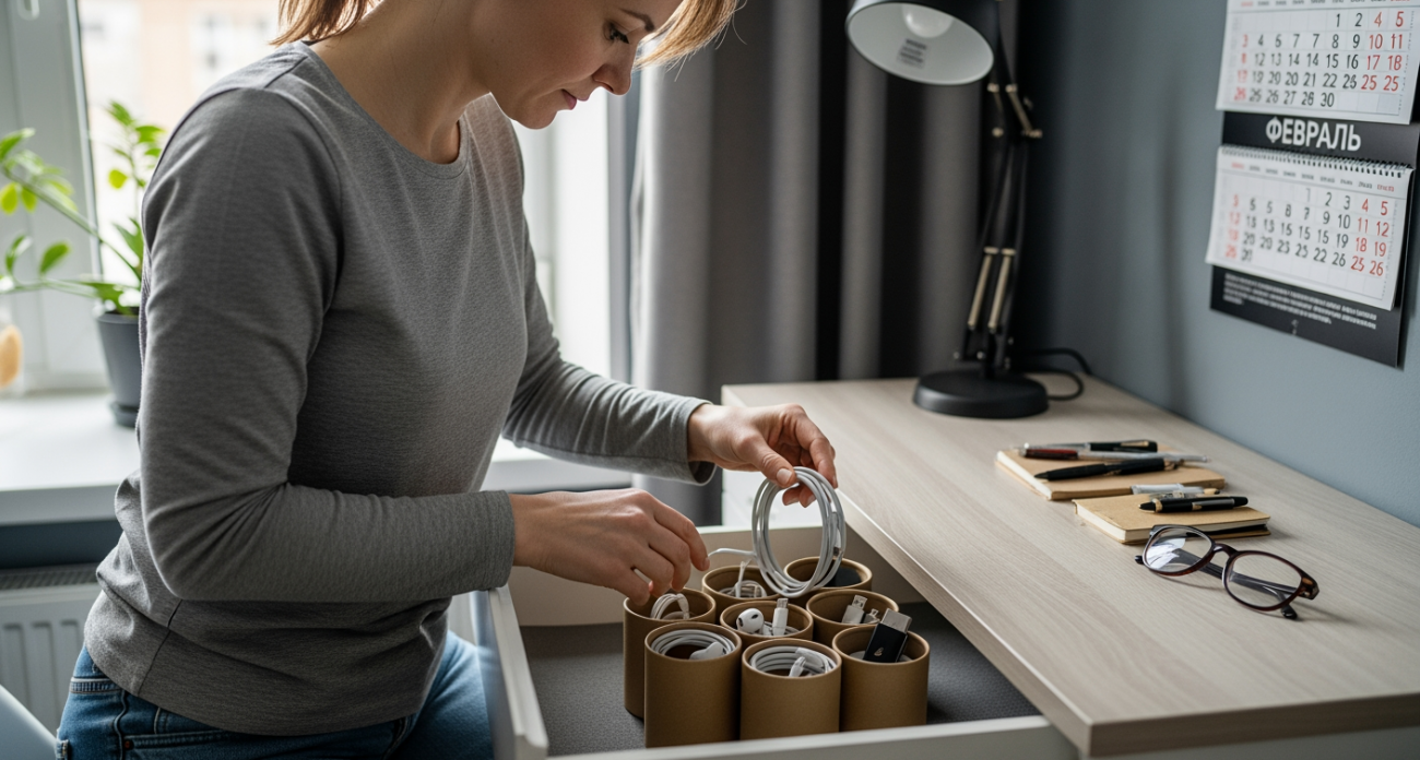 Втулки от туалетной бумаги превращаются в идеальные органайзеры за 5 минут вместо покупки дорогих