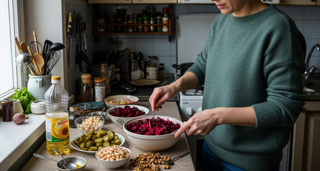 Свекольный салат который съедается первым на любом столе — готовится за 15 минут из простых продуктов