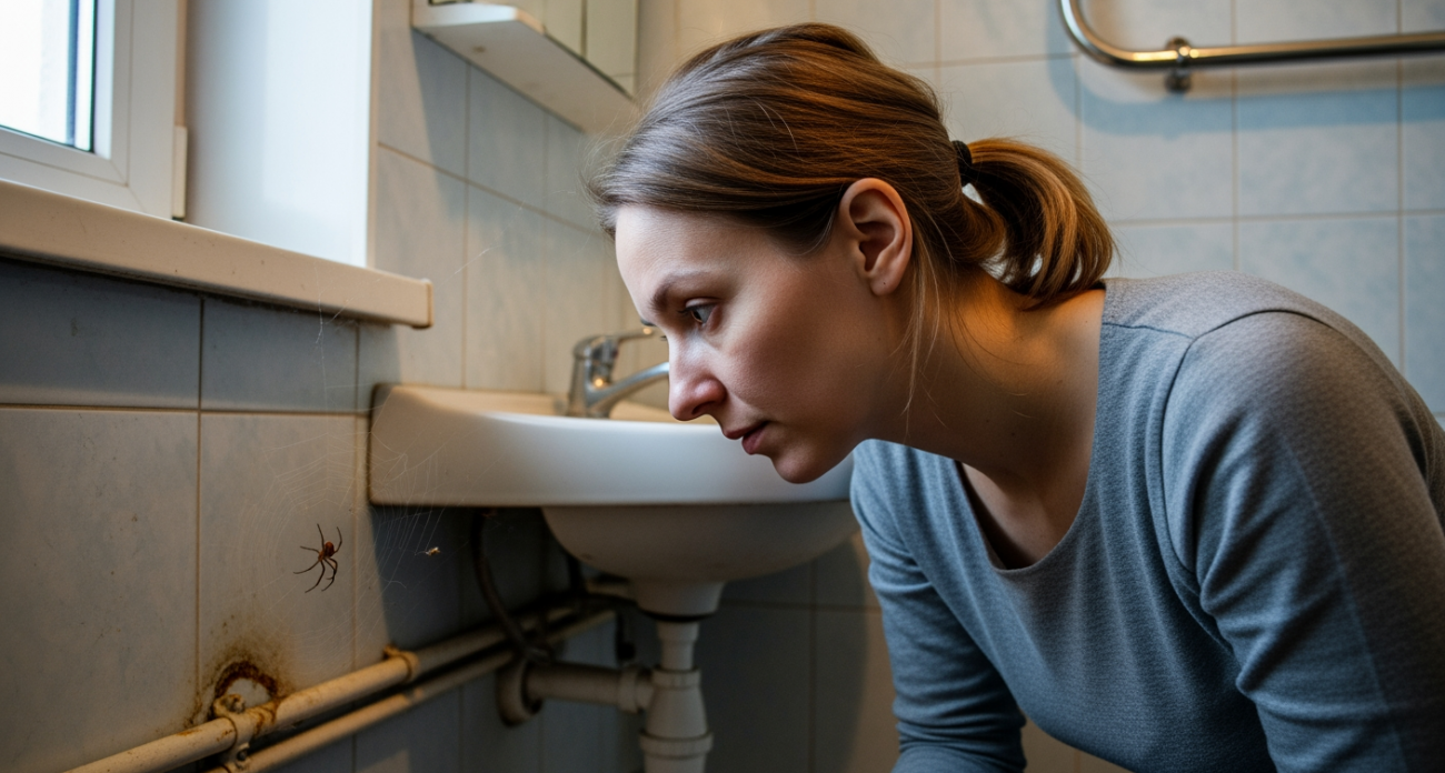 Паук в ванной комнате сигнализирует о скрытых неполадках которые многие хозяева игнорируют