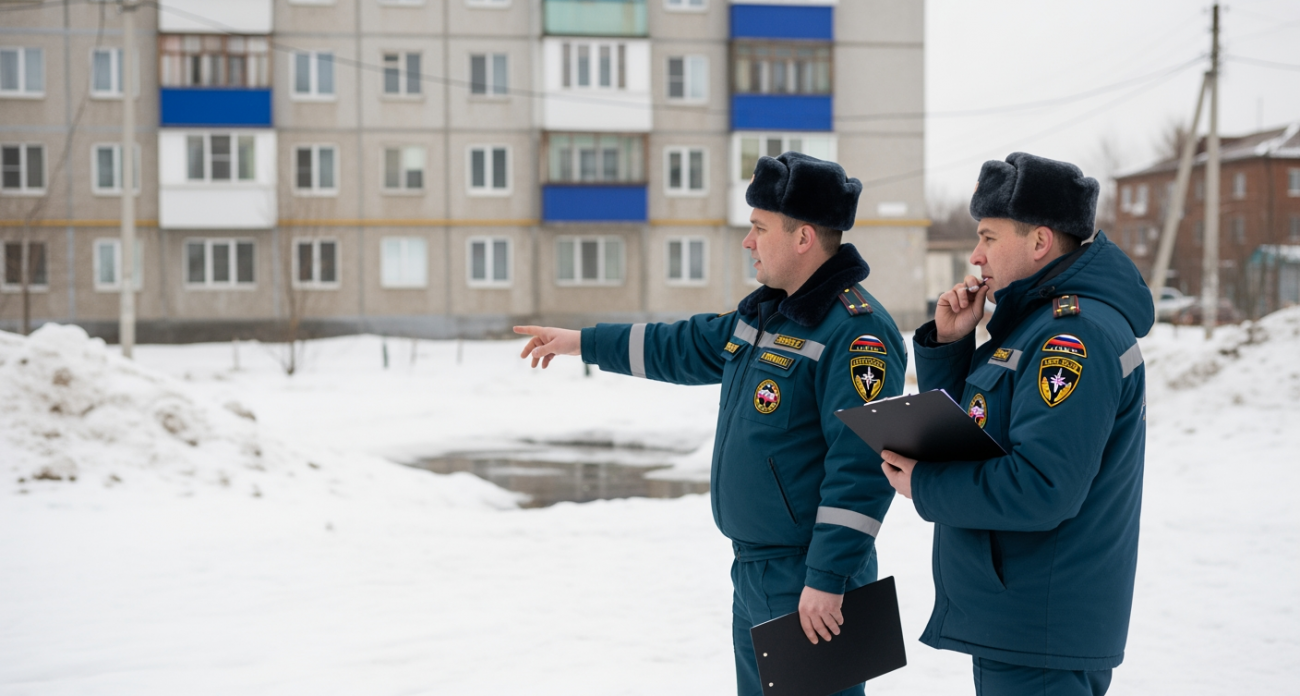 Крыша многоэтажки в Башкирии рухнула из-за неубранного снега