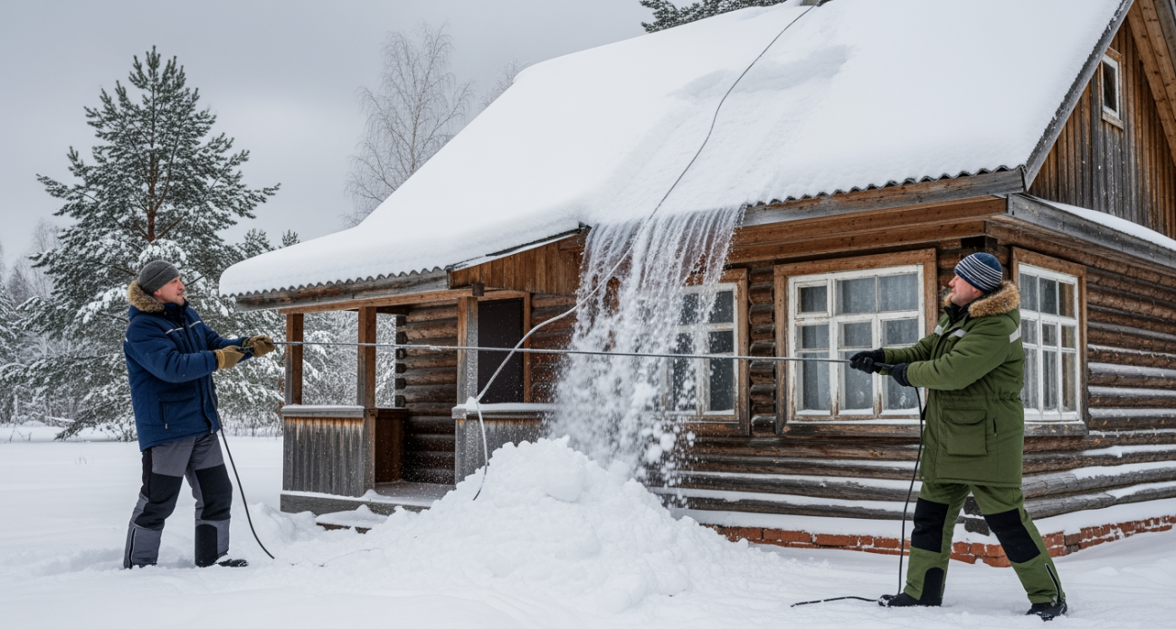 Забудьте про риск и травмы: 5 безопасных методов очистки крыши от снега без подъема наверх