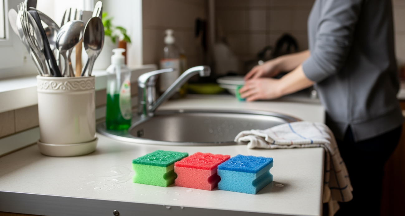 Вся жизнь мыла посуду неправильно пока соседка не показала для чего нужны цвета на губках