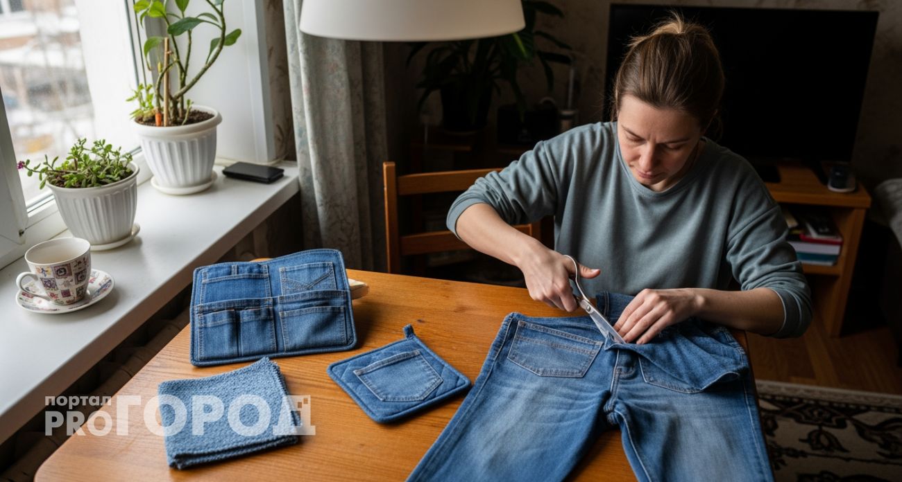 Не выбрасывайте старые джинсы: 7 хитростей превратить их в нужные домашние помпомощники