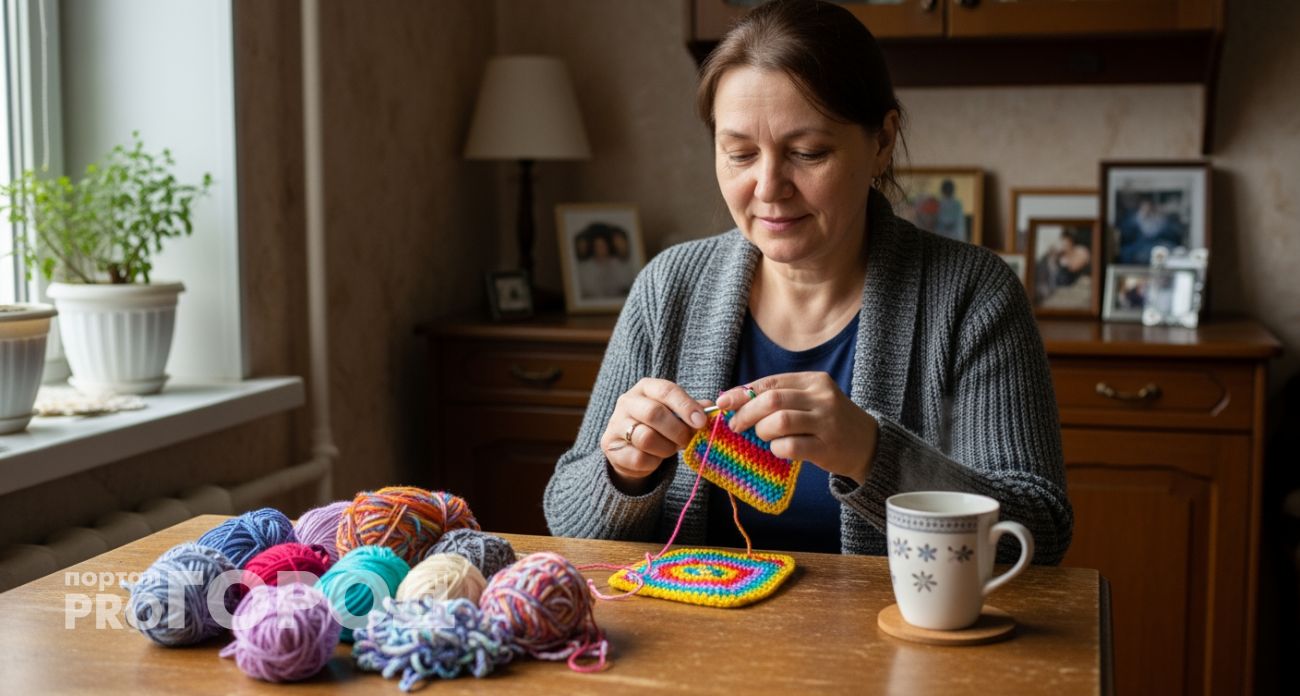 Узнала у соседки простой способ превращать остатки пряжи в домашние мелочи и забыла про траты