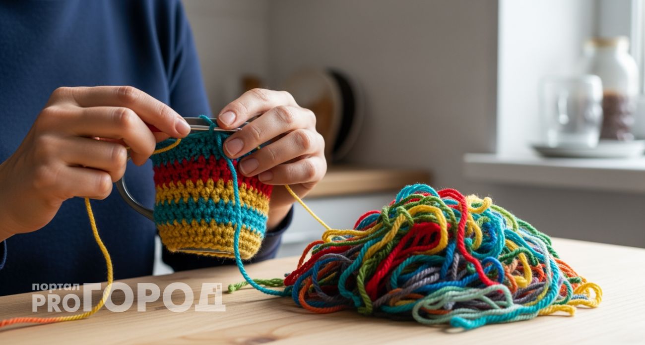 Собираю остатки пряжи после каждого проекта и делаю из них то что раньше покупала в магазине