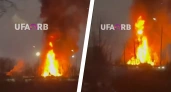 В Уфе на улице Перспективной загорелось здание