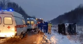 В Башкирии опрокинулся автобус с пассажирами, две женщины в больнице
