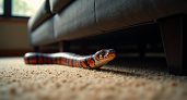 Житель Стерлитамака обнаружил экзотическую змею под диваном в своей квартире