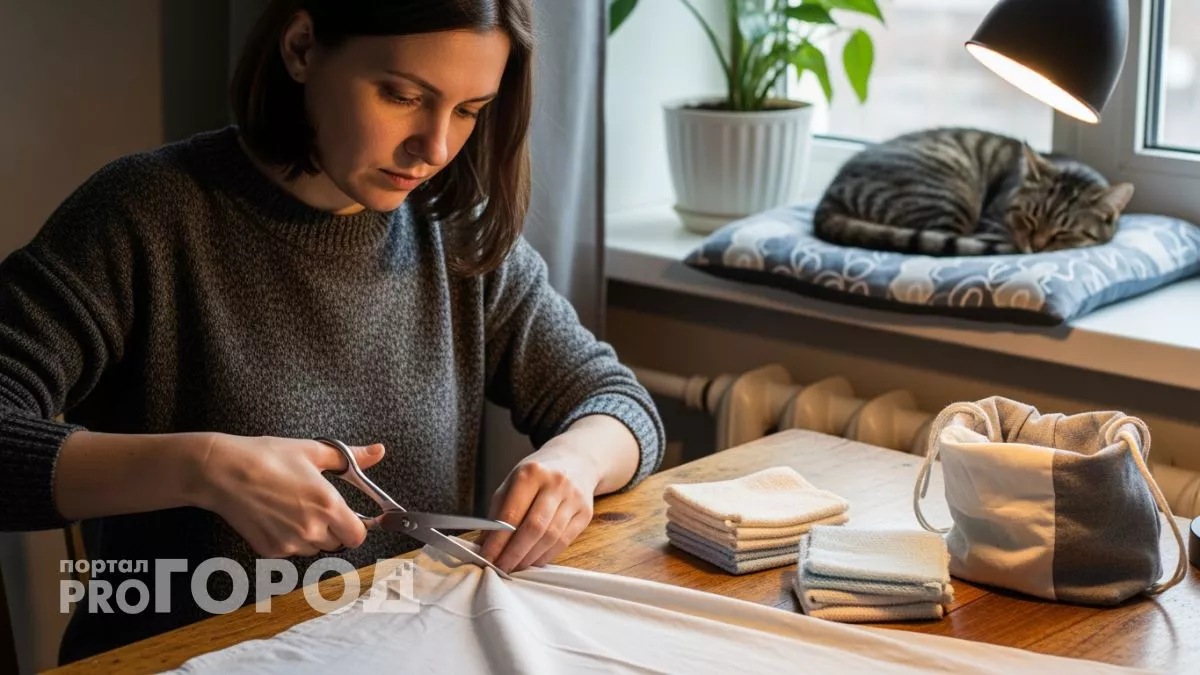Старые простыни и пододеяльники превращаются в нужные домашние помощники за 15 минут