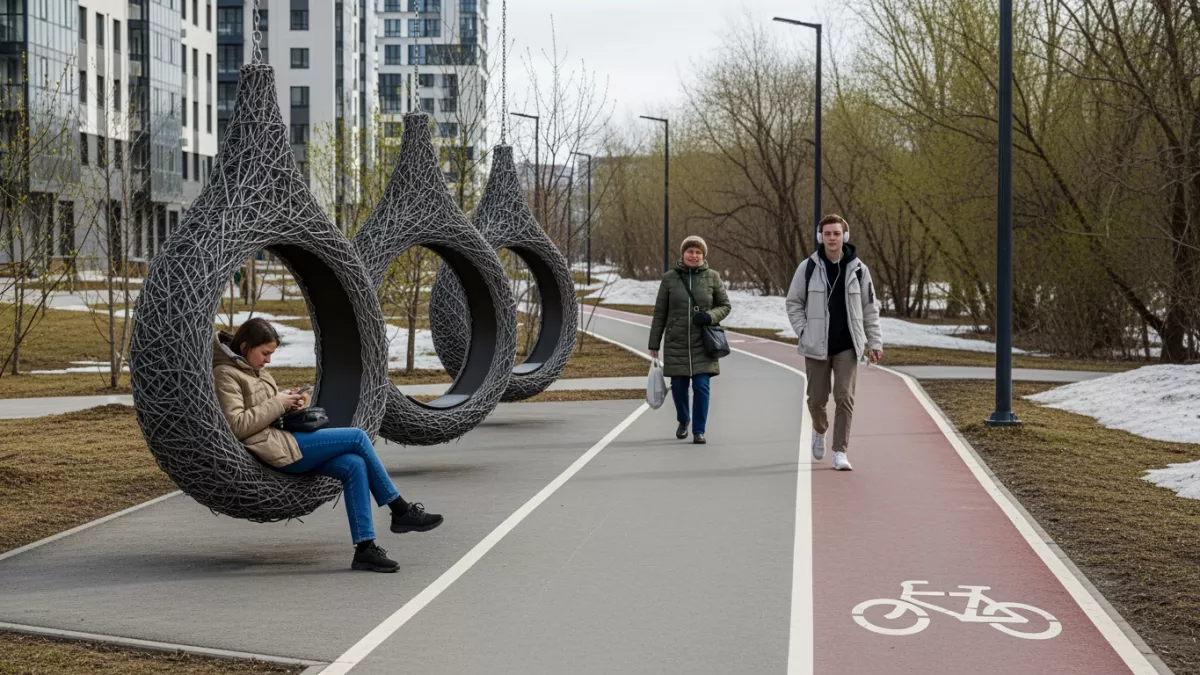 Качели-гнёзда появились на «Уфимском ожерелье» благодаря бизнесу