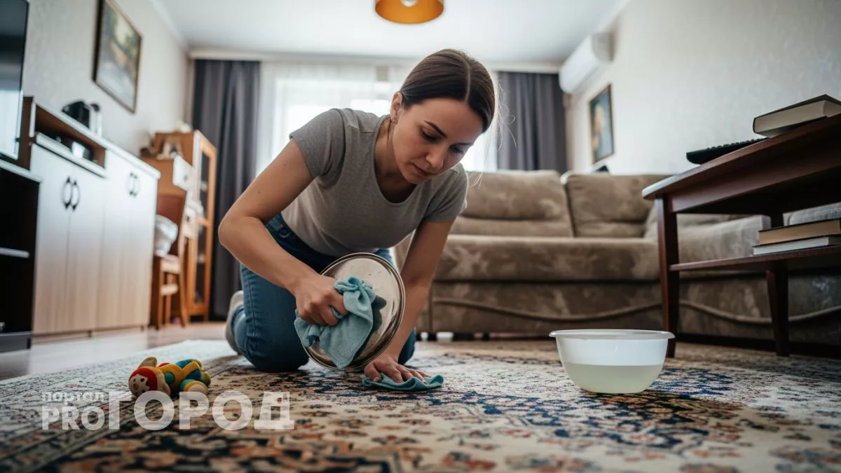 Секретный способ с кухонным ингредиентом делает любой ковер как новый за 15 минут без трат на клининг