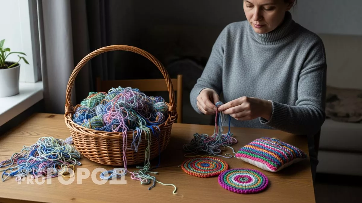 Мама научила превращать любые остатки пряжи в домашние помощники которые служат годами