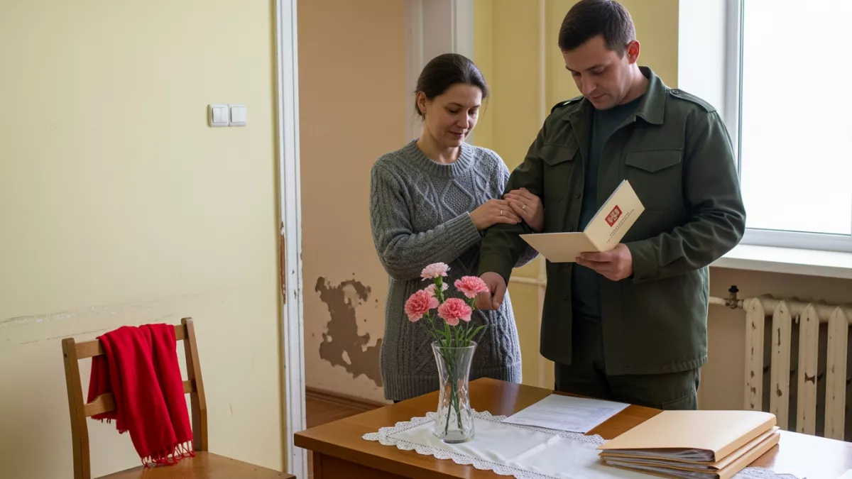 Боец «Ленин» женился на медсестре и стал юбилейным женихом